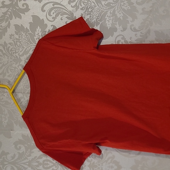 Men's Vibrant Red And White Graphic Usa Tee S - Picture 3 of 4